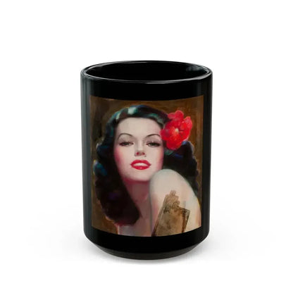 Cigarette ad illustration - Black Coffee Mug 15oz - Go Mug Yourself