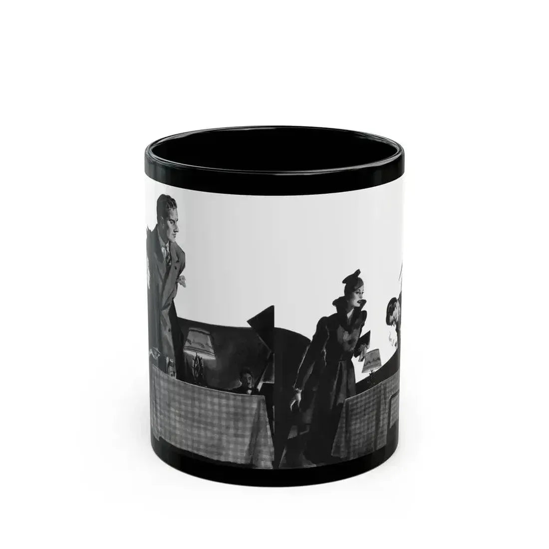 Cigarettes in the Dark, Pleasure magazine, Winter 1937 - Black Coffee Mug 11oz - Go Mug Yourself