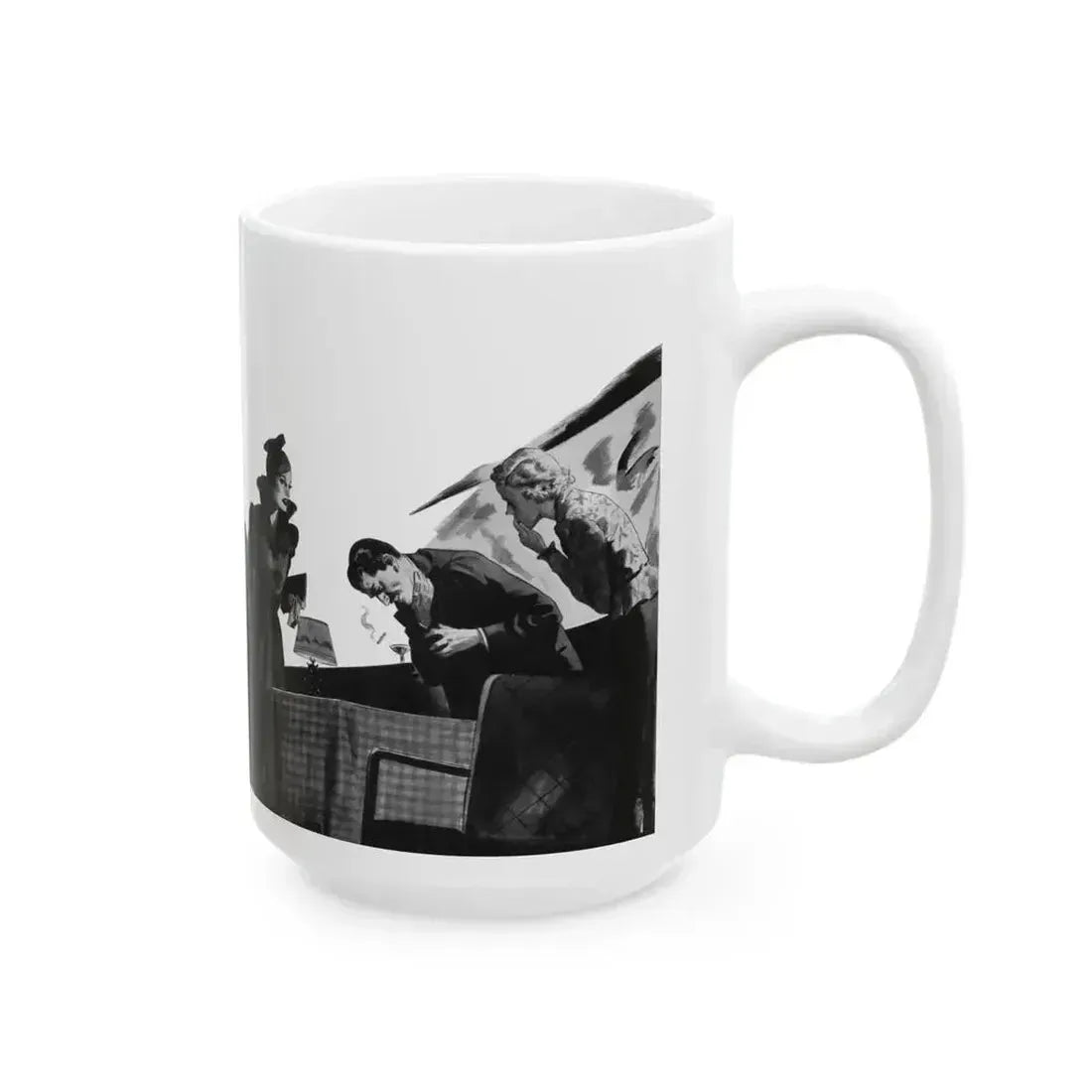 Cigarettes in the Dark, Pleasure magazine, Winter 1937 - White Coffee Mug - Go Mug Yourself