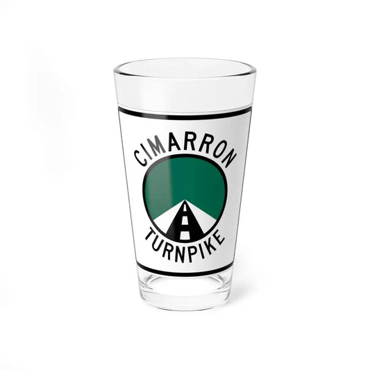 Cimarron Turnpike (Oklahoma) (Road Sign) Pint Glss 16oz 16oz - Go Mug Yourself