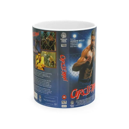 CIRCLE MAN MEDUSA HOME VIDEO (VHS COVER) - White Coffee Mug 11oz - Go Mug Yourself