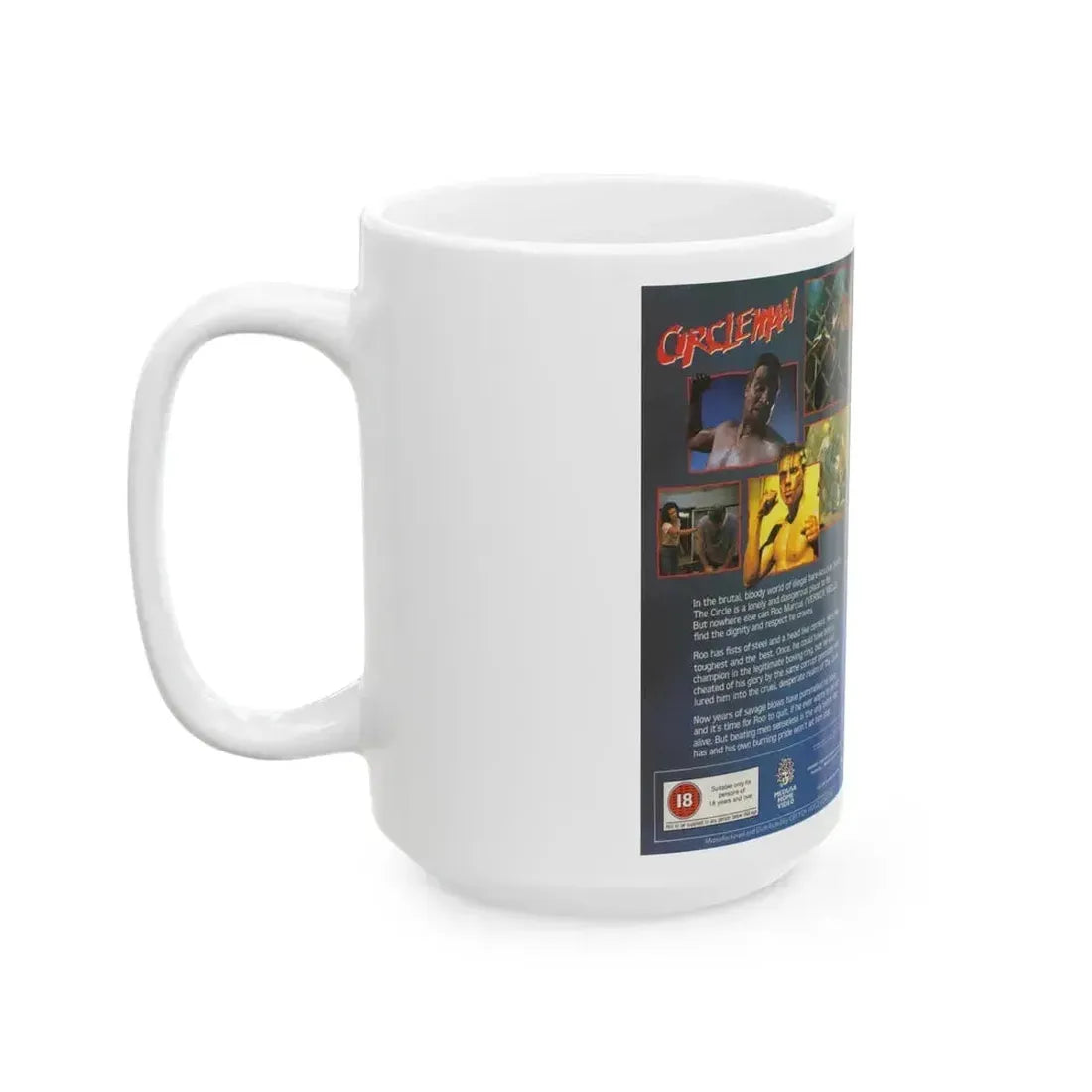 CIRCLE MAN MEDUSA HOME VIDEO (VHS COVER) - White Coffee Mug - Go Mug Yourself