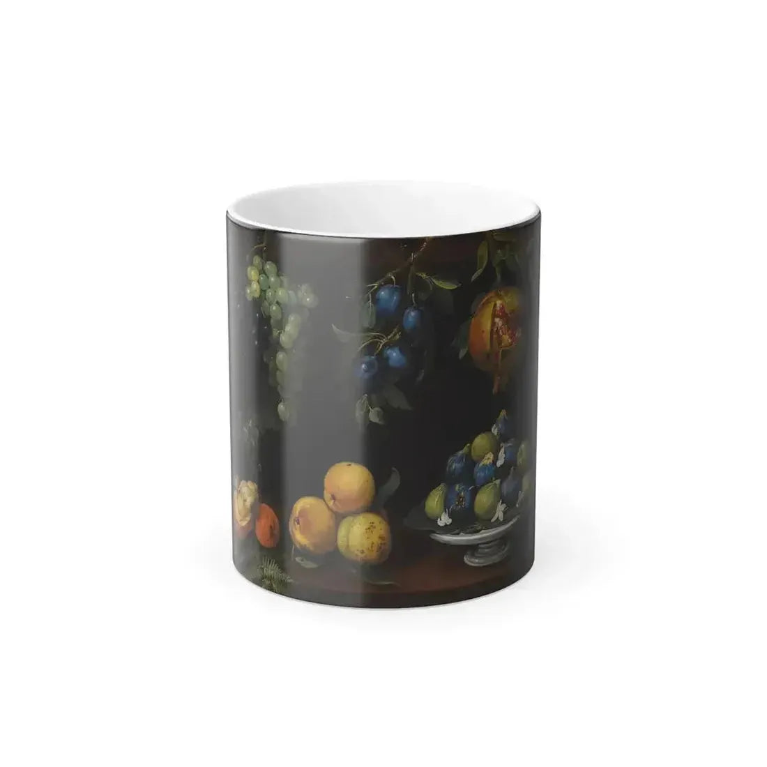 Circle of The Master of Hartford (17th Century) - A Still Life with Figs, Peaches, Grapes, Plums, Mushro-0 - Color Changing Mug 11oz 11oz - Go Mug Yourself