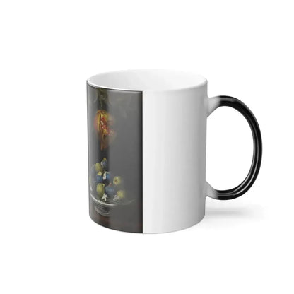 Circle of The Master of Hartford (17th Century) - A Still Life with Figs, Peaches, Grapes, Plums, Mushro-0 - Color Changing Mug 11oz - Go Mug Yourself