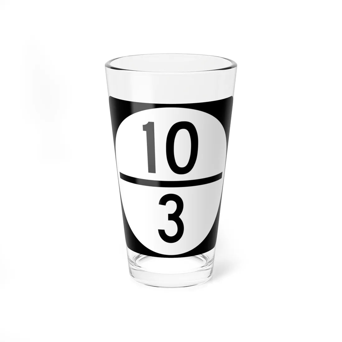 Circle sign 10-3 (Virginia) (Road Sign) Pint Glass 16oz 16oz - Go Mug Yourself