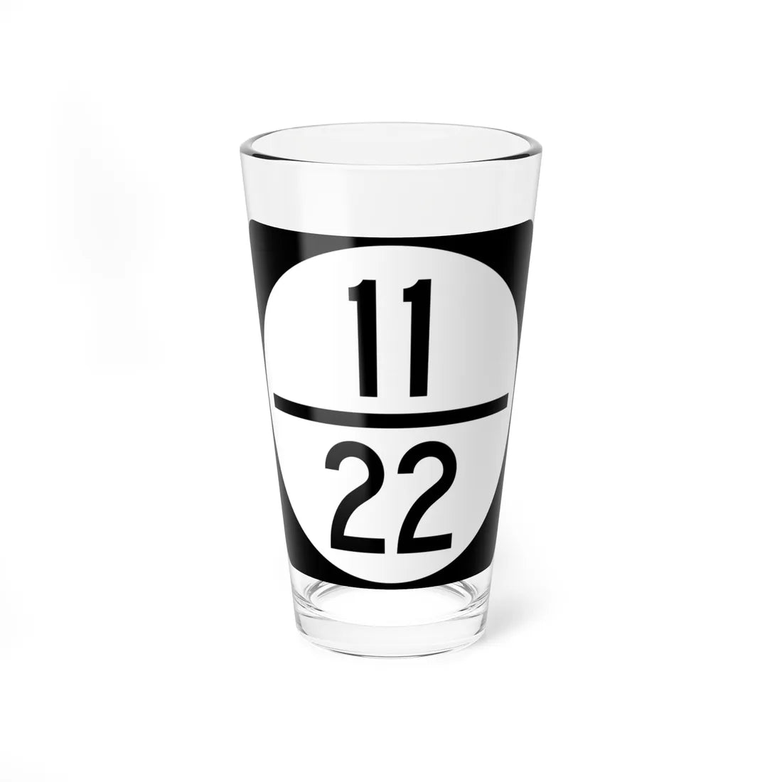 Circle sign 11-22 (Virginia) (Road Sign) Pint Glass 16oz 16oz - Go Mug Yourself