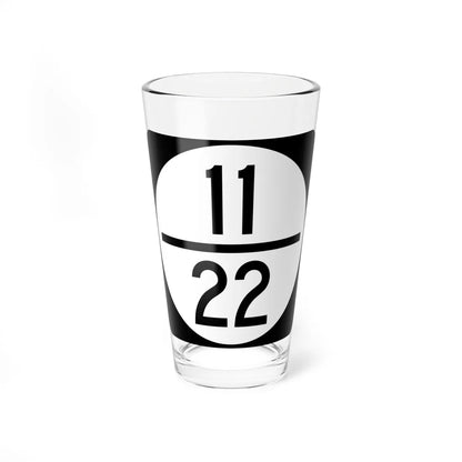 Circle sign 11-22 (Virginia) (Road Sign) Pint Glass 16oz 16oz - Go Mug Yourself