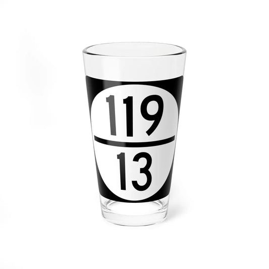 Circle sign 119-13 (Virginia) (Road Sign) Pint Glass 16oz 16oz - Go Mug Yourself