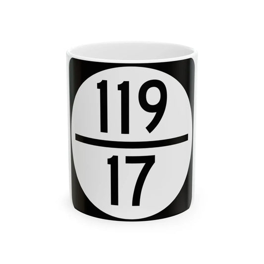 Circle sign 119-17 (Virginia) (Road Sign) White Coffee Mug 11oz - Go Mug Yourself