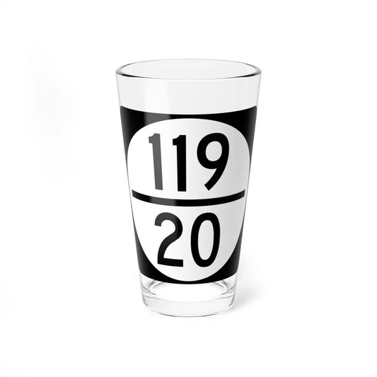 Circle sign 119-20 (Virginia) (Road Sign) Pint Glass 16oz 16oz - Go Mug Yourself