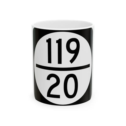 Circle sign 119-20 (Virginia) (Road Sign) White Coffee Mug 11oz - Go Mug Yourself