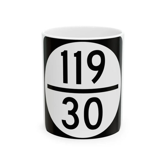 Circle sign 119-30 (Virginia) (Road Sign) White Coffee Mug 11oz - Go Mug Yourself