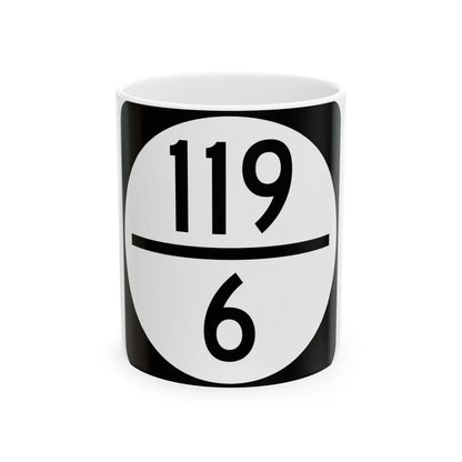 Circle sign 119-6 (Virginia) (Road Sign) White Coffee Mug 11oz - Go Mug Yourself