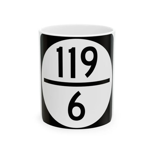 Circle sign 119-6 (Virginia) (Road Sign) White Coffee Mug 11oz - Go Mug Yourself