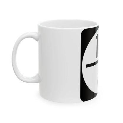 Circle sign 119-8 (Virginia) (Road Sign) White Coffee Mug - Go Mug Yourself