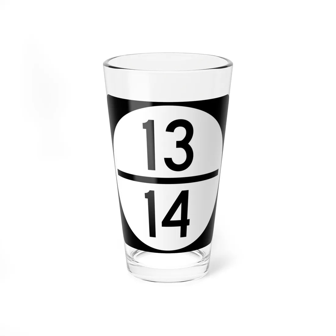 Circle sign 13-14 (Virginia) (Road Sign) Pint Glass 16oz 16oz - Go Mug Yourself