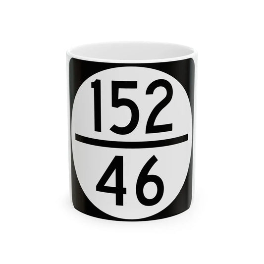 Circle sign 152-46 (Virginia) (Road Sign) White Coffee Mug 11oz - Go Mug Yourself