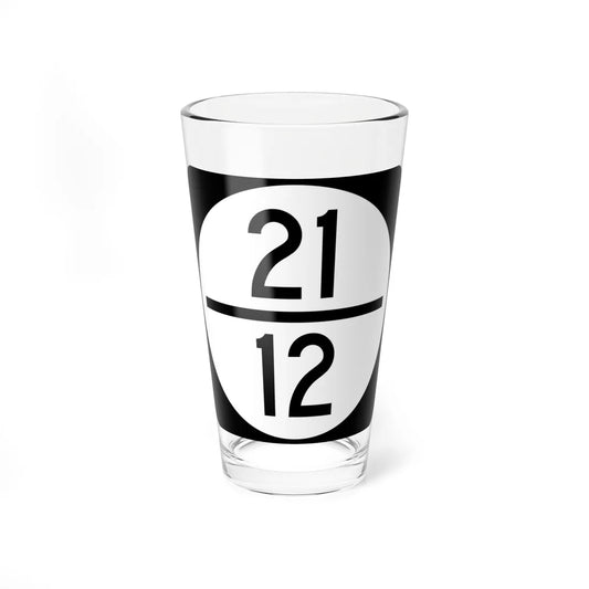 Circle sign 21-12 (Virginia) (Road Sign) Pint Glass 16oz 16oz - Go Mug Yourself
