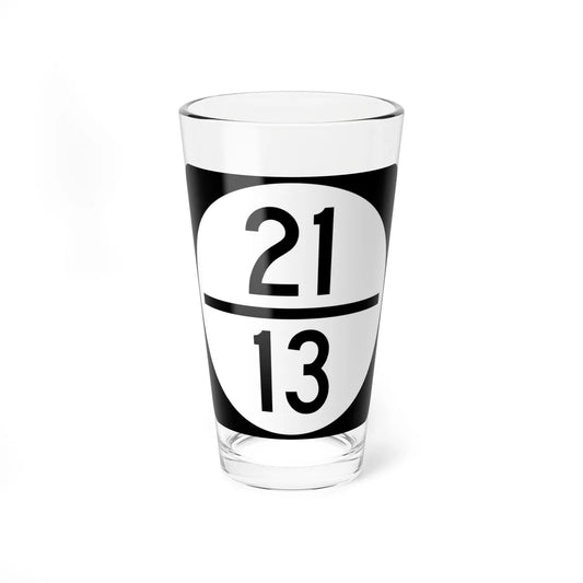 Circle sign 21-13 (Virginia) (Road Sign) Pint Glass 16oz 16oz - Go Mug Yourself