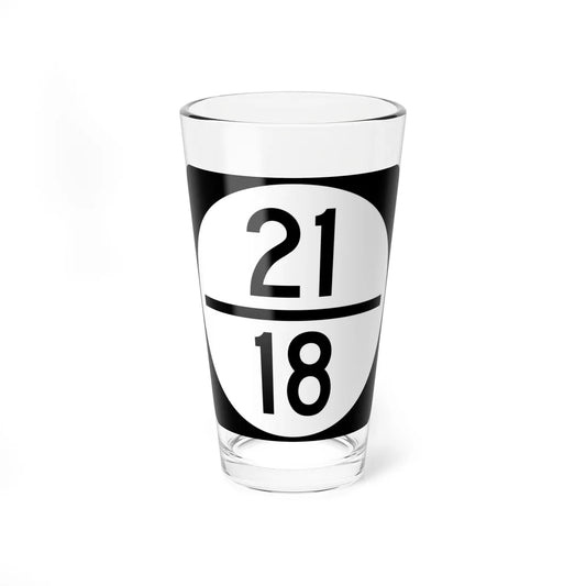 Circle sign 21-18 (Virginia) (Road Sign) Pint Glass 16oz 16oz - Go Mug Yourself
