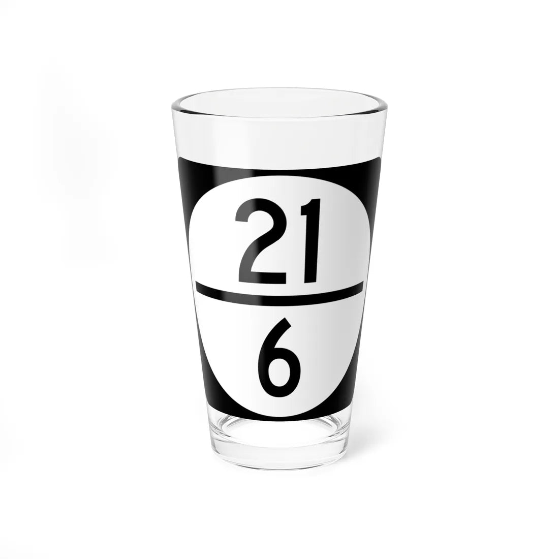 Circle sign 21-6 (Virginia) (Road Sign) Pint Glass 16oz 16oz - Go Mug Yourself