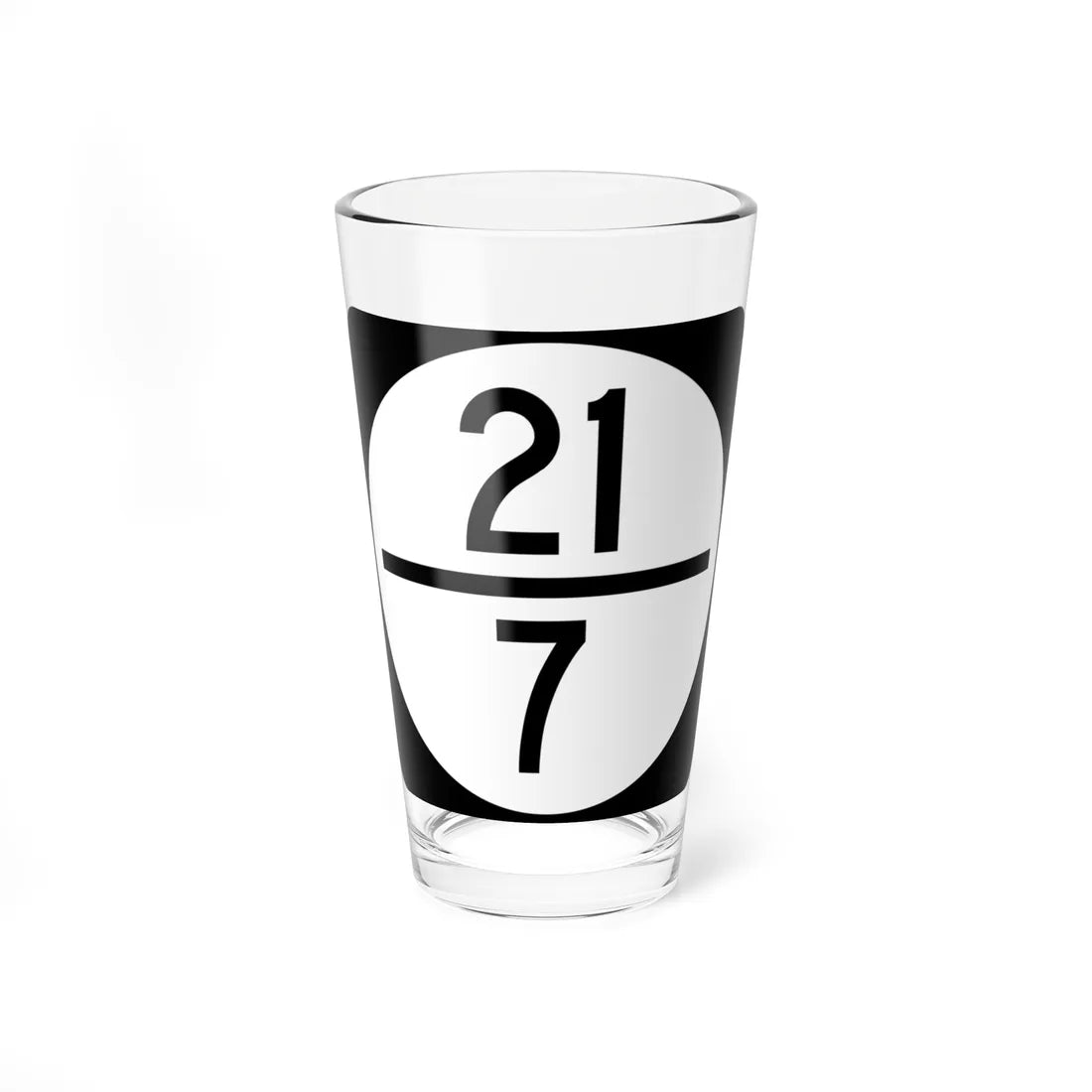 Circle sign 21-7 (Virginia) (Road Sign) Pint Glass 16oz 16oz - Go Mug Yourself