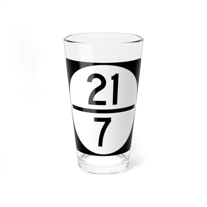 Circle sign 21-7 (Virginia) (Road Sign) Pint Glass 16oz 16oz - Go Mug Yourself