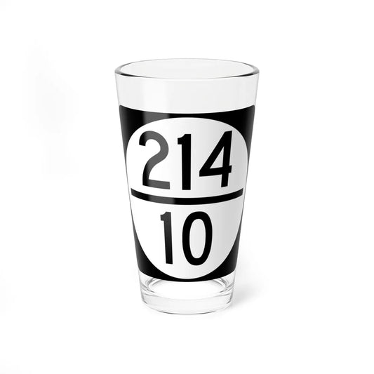 Circle sign 214-10 (Virginia) (Road Sign) Pint Glass 16oz 16oz - Go Mug Yourself