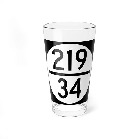 Circle sign 219-34 (Virginia) (Road Sign) Pint Glass 16oz 16oz - Go Mug Yourself