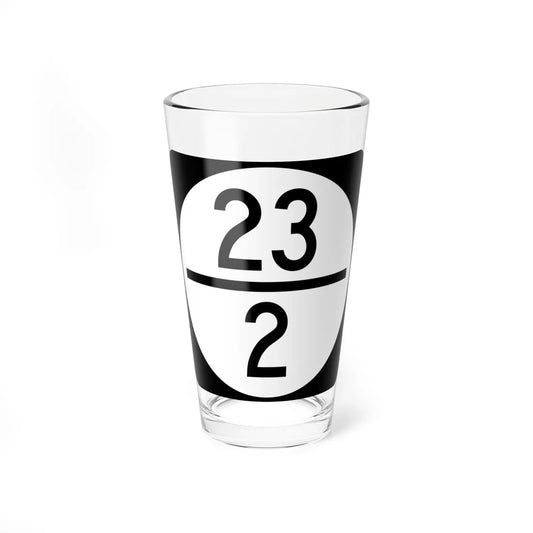 Circle sign 23-2 (Virginia) (Road Sign) Pint Glass 16oz 16oz - Go Mug Yourself