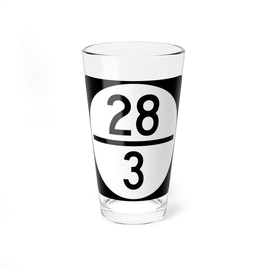 Circle sign 28-3 (Virginia) (Road Sign) Pint Glass 16oz 16oz - Go Mug Yourself