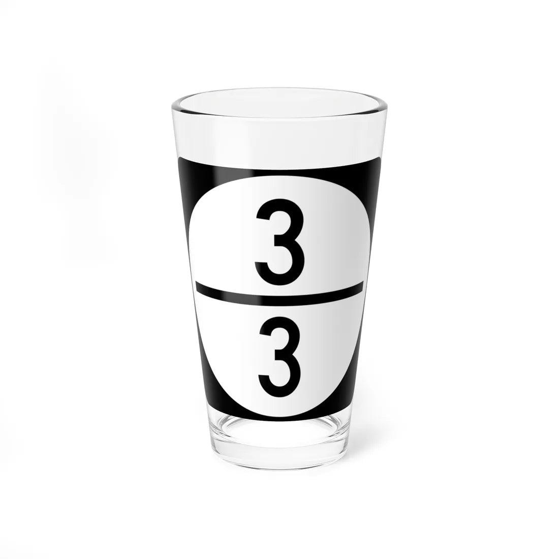 Circle sign 3-3 (Virginia) (Road Sign) Pint Glass 16oz 16oz - Go Mug Yourself