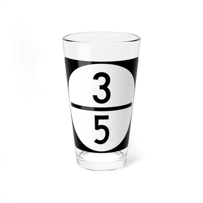 Circle sign 3-5 (Virginia) (Road Sign) Pint Glass 16oz 16oz - Go Mug Yourself
