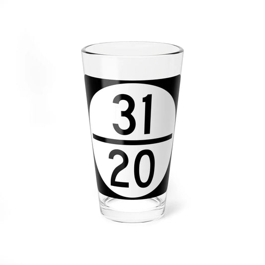 Circle sign 31-20 (Virginia) (Road Sign) Pint Glass 16oz 16oz - Go Mug Yourself