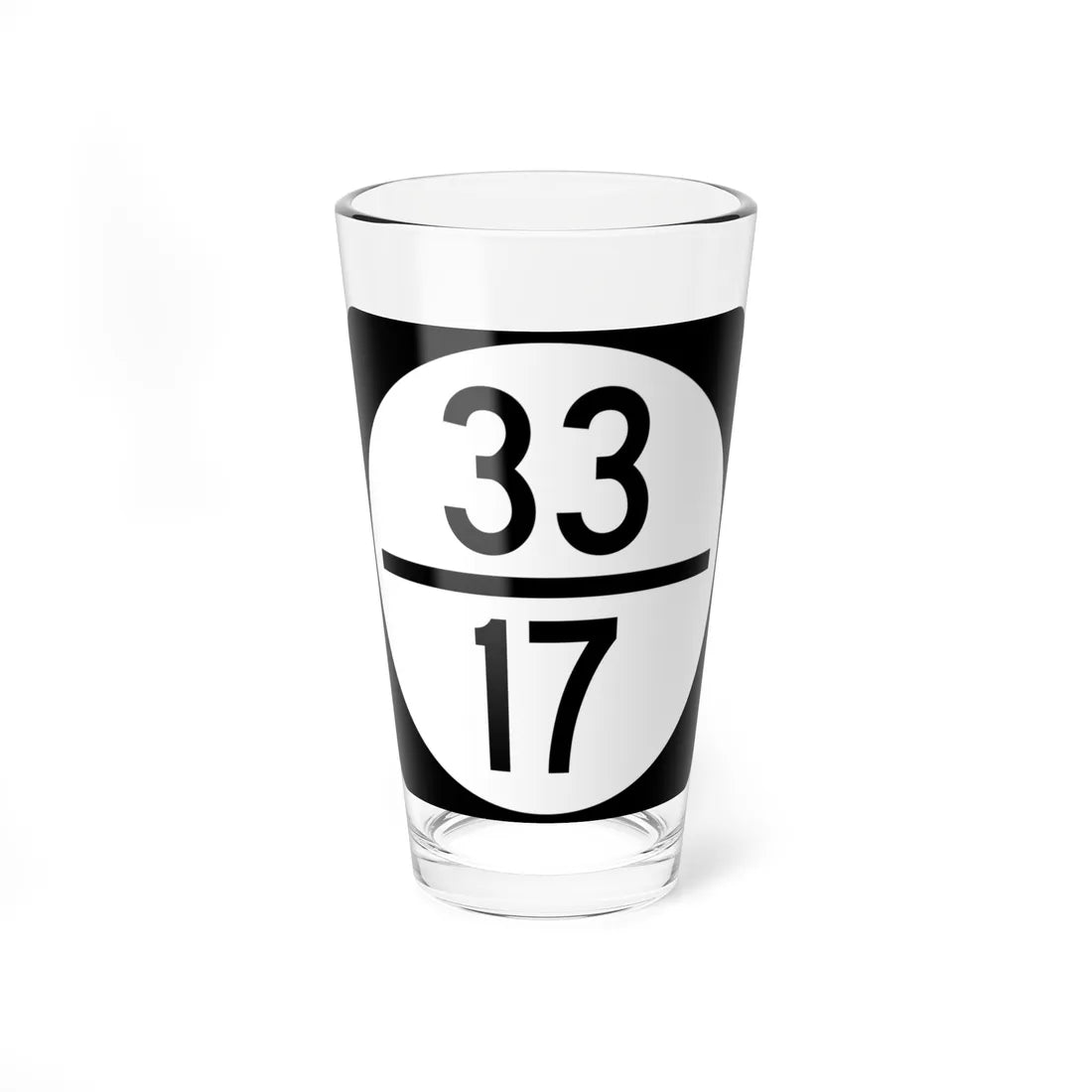 Circle sign 33-17 (Virginia) (Road Sign) Pint Glass 16oz 16oz - Go Mug Yourself