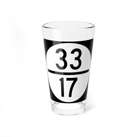 Circle sign 33-17 (Virginia) (Road Sign) Pint Glass 16oz 16oz - Go Mug Yourself