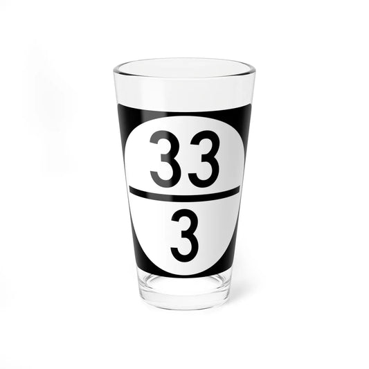 Circle sign 33-3 (Virginia) (Road Sign) Pint Glass 16oz 16oz - Go Mug Yourself