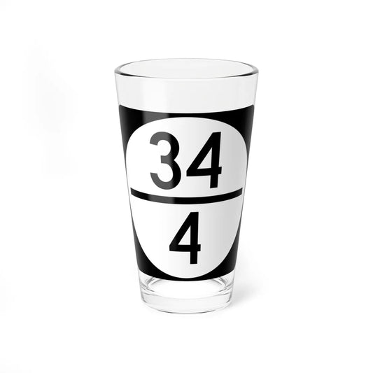 Circle sign 34-4 (Virginia) (Road Sign) Pint Glass 16oz 16oz - Go Mug Yourself