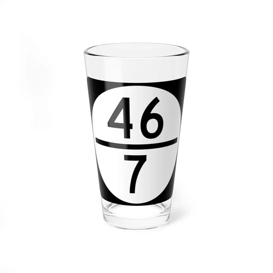 Circle sign 46-7 (Virginia) (Road Sign) Pint Glass 16oz 16oz - Go Mug Yourself