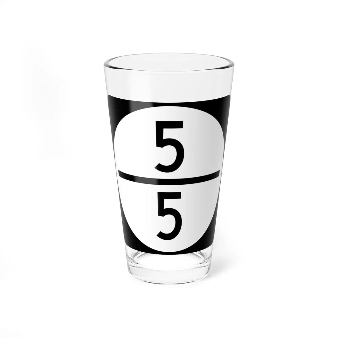 Circle sign 5-5 (Virginia) (Road Sign) Pint Glass 16oz 16oz - Go Mug Yourself