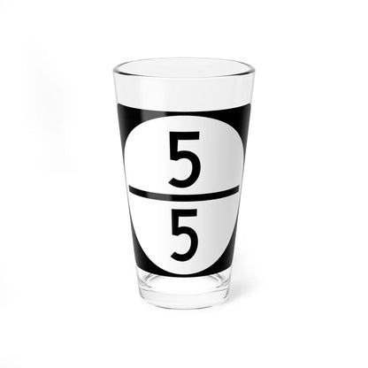 Circle sign 5-5 (Virginia) (Road Sign) Pint Glass 16oz 16oz - Go Mug Yourself