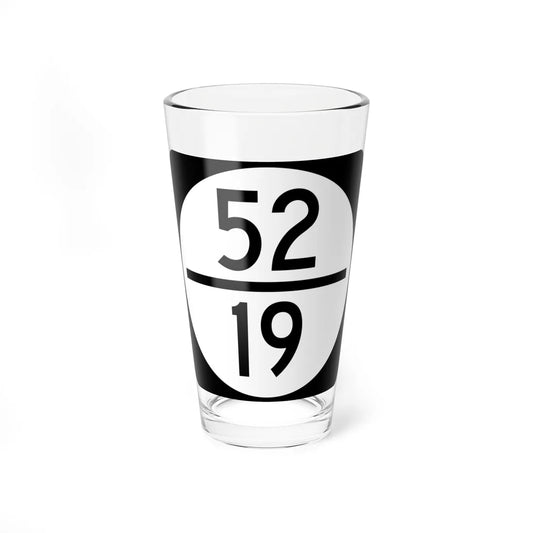 Circle sign 52-19 (Virginia) (Road Sign) Pint Glass 16oz 16oz - Go Mug Yourself