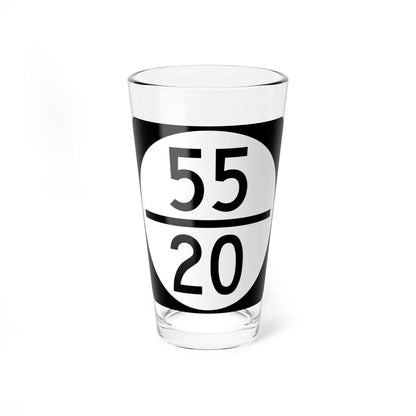 Circle sign 55-20 (Virginia) (Road Sign) Pint Glass 16oz 16oz - Go Mug Yourself