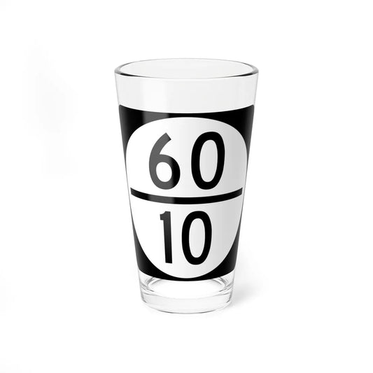 Circle sign 60-10 (Virginia) (Road Sign) Pint Glass 16oz 16oz - Go Mug Yourself