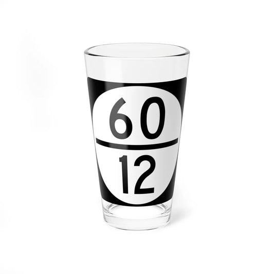 Circle sign 60-12 (Virginia) (Road Sign) Pint Glass 16oz 16oz - Go Mug Yourself