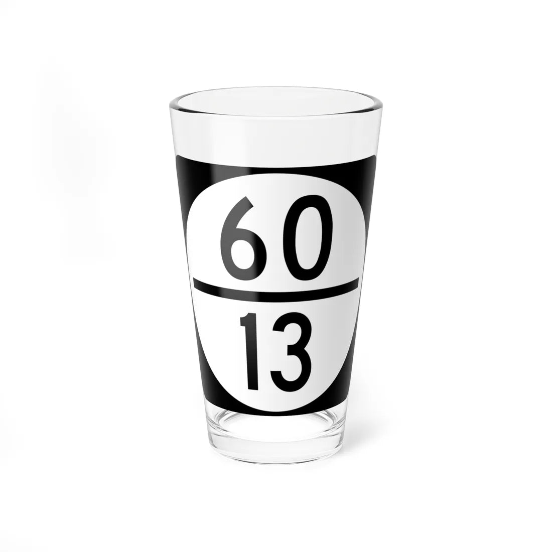 Circle sign 60-13 (Virginia) (Road Sign) Pint Glass 16oz 16oz - Go Mug Yourself