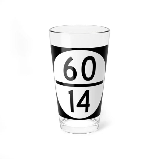 Circle sign 60-14 (Virginia) (Road Sign) Pint Glass 16oz 16oz - Go Mug Yourself