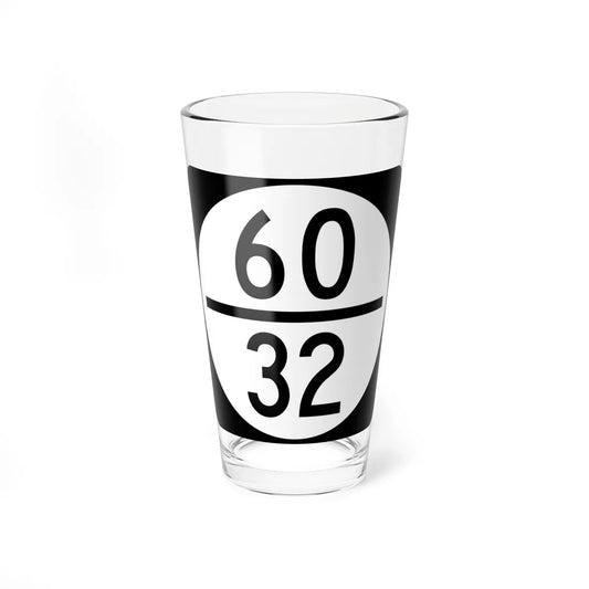 Circle sign 60-32 (Virginia) (Road Sign) Pint Glass 16oz 16oz - Go Mug Yourself