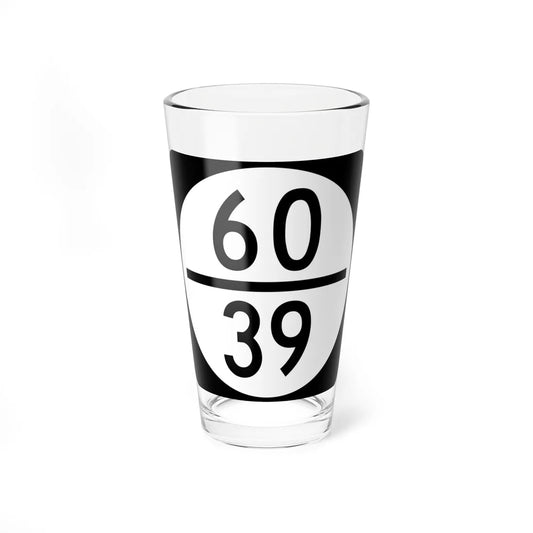 Circle sign 60-39 (Virginia) (Road Sign) Pint Glass 16oz 16oz - Go Mug Yourself