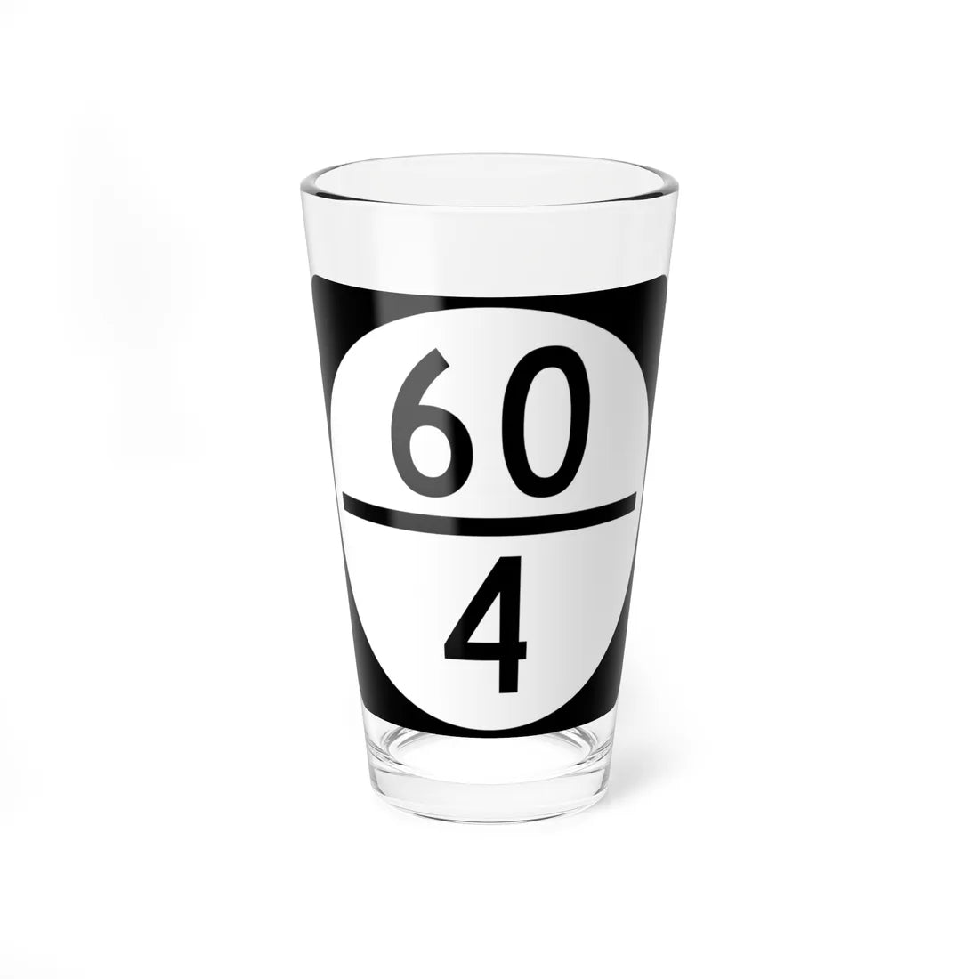 Circle sign 60-4 (Virginia) (Road Sign) Pint Glass 16oz 16oz - Go Mug Yourself